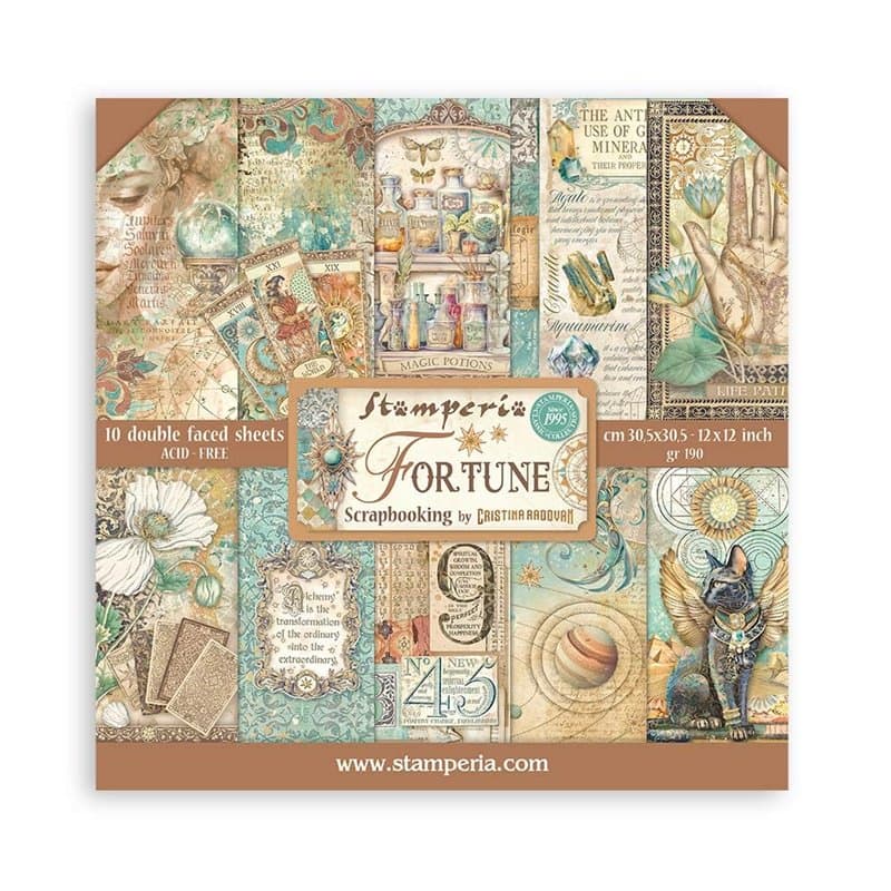 Stamperia - Papier de scrapbooking pour scrapbooking, albums, fabrication de cartes, bullet journaling et plus, sans acide, doub