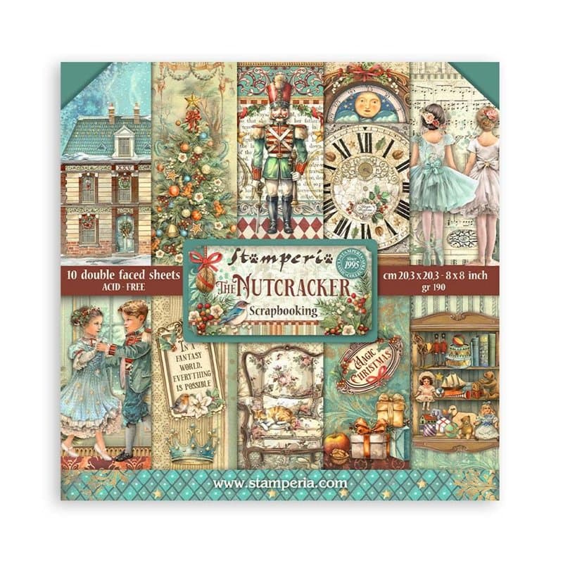 Stamperia - Papier de scrapbooking pour scrapbooking, albums, fabrication de cartes, bullet journals et plus, sans acide, double