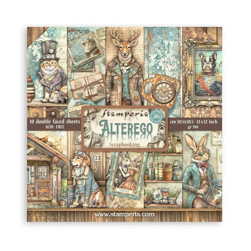 Stamperia - Papier de scrapbooking pour scrapbooking, albums, fabrication de cartes, bullet journaling et plus, sans acide, doub