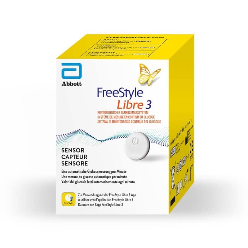 FreeStyle Libre 3 Capteur de diabète 1 pièce Testeur de glycémie Becopa®