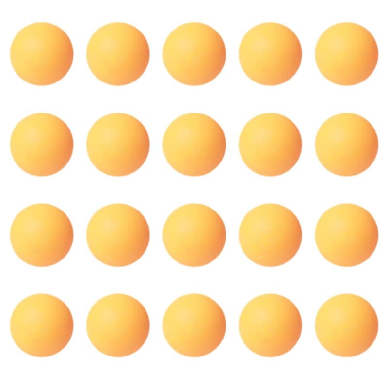 DAZZLUXE Lot de 20 balles de ping-pong jaunes en plastique - Idéales pour les jeux de famille, les activités scolaires, les débu