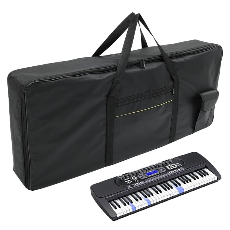 Foppla Sac de transport pour clavier, sac de rangement pour piano 61 touches, sac de rangement en tissu Oxford, sac d'orgue élec