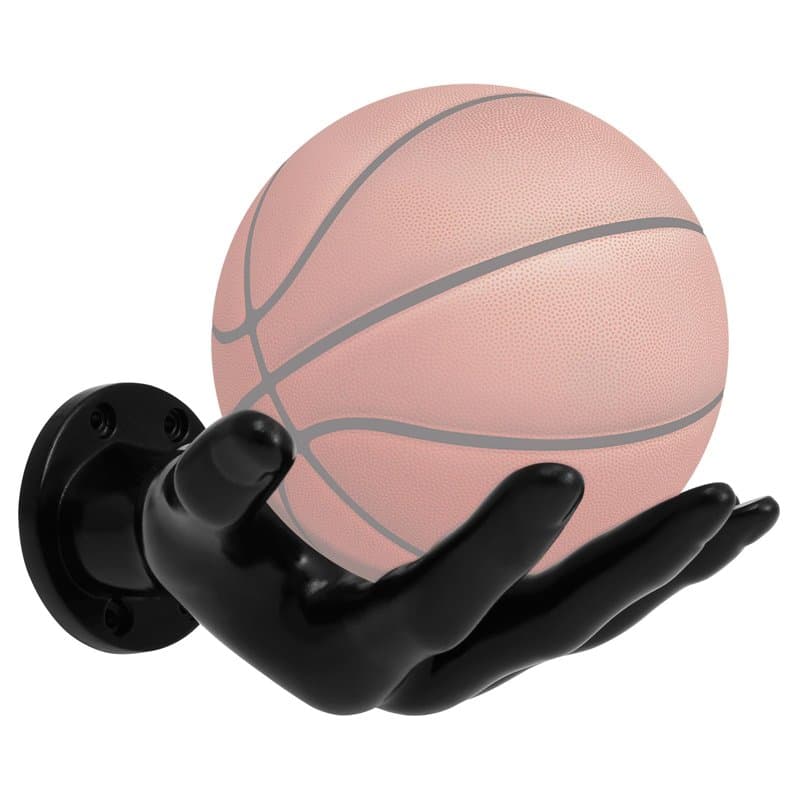 Support mural pour ballon de basket-ball, 15 x 21,5 cm, avec 4 vis, 4 clous, unique, créatif, pratique, support mural pour ballo