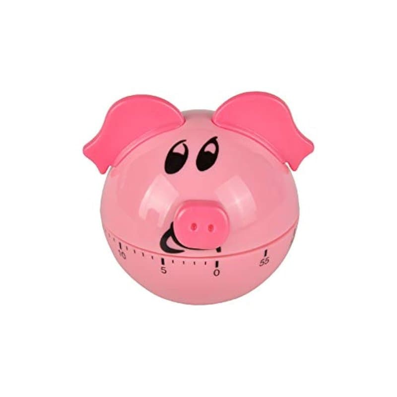 Jayron Minuterie de Cuisine Mécanique Dessin Animé Cochon Forme Mignonne Compteur Horaire Compte à Rebours Réveil,Adapté à la Cu