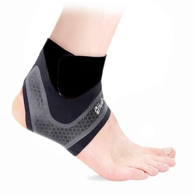 Hually (une paire) Chevillère Piedo réglable, Chevillère Soutien Respirante Talon Ouvert Taille Réglable orthèse de cheville pou