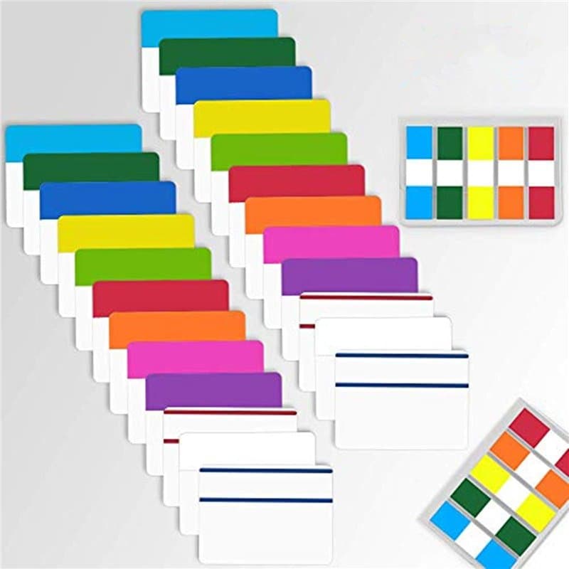 4EVERHOPE 680Pcs Onglets d'index collants Onglets de 2 pouces pour les marqueurs de page, onglets de classement inscriptibles et