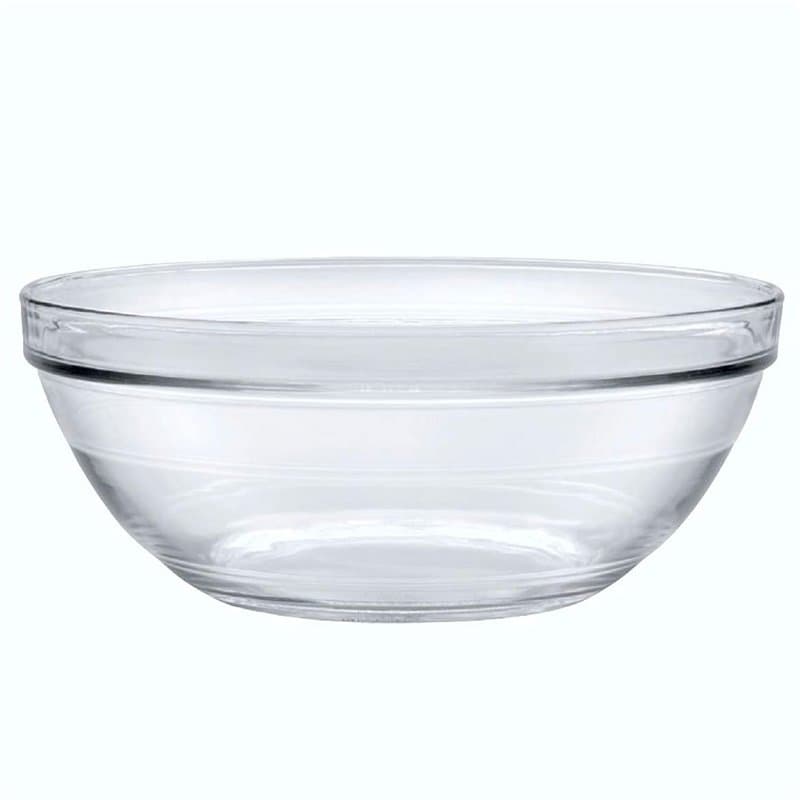 Acan Tradineur Lys Bol à mélanger rond en verre, saladier empilable, passe au micro-ondes et au lave-vaisselle, cuisine, 26 x 10