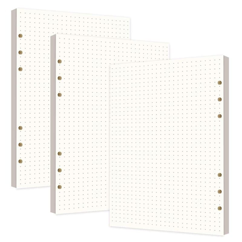 240 Feuilles A5 Recharge Papier,Papiers de Recharges A5 en Pointillés 6 Trous Vierge Feuillets Mobiles pour Agenda Filofax Bulle