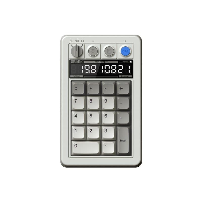8BitDo Retro 18 Mechanical Numpad, Supports Calculator Mode, Bluetooth/2.4G/Wired Numpad for Windows and Android - M Edition