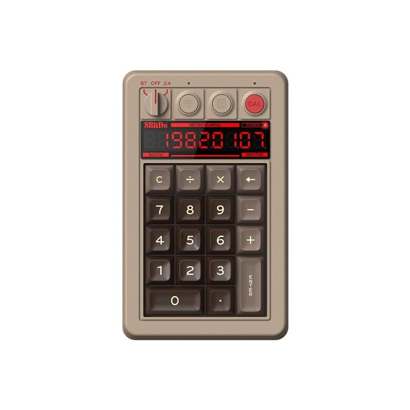 8BitDo Retro 18 Mechanical Numpad, Supports Calculator Mode, Bluetooth/2.4G/Wired Numpad for Windows and Android - C64 Edition