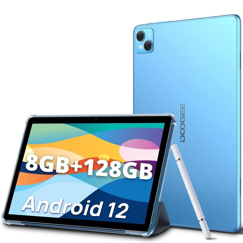 DOOGEE Tablette Tactile 10.1 Pouces, T10 Android 12 Octa-Core 15Go+128Go(TF 1TB), 8300mAh 13MP+8MP Caméra, TÜV Certificat, Dual