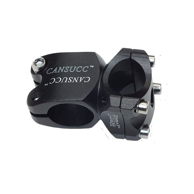 CANSUCC FOMTOR Potence de guidon de vélo de montagne 25,4 × 32 mm Convient pour vélo de route, VTT, BMX (noir, alliage d'alumini