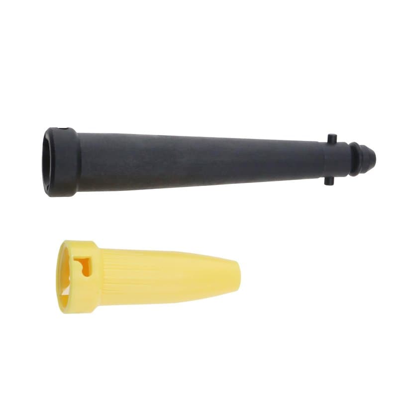 Create idea 2 Pièces Nettoyeur Vapeur Puissance Buse de Remplacement Accessoires de Nettoyage Buse de Fenêtre Noir/jaune Compati