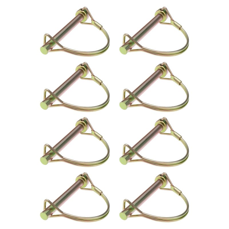 The Lord of the Tools Lot de 8 Goupilles de Retenue de Verrouillage d'arbre de 8mm pour Remorques Verrouillage d'attelage Clip e