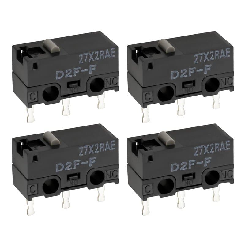 The Lord of the Tools Lot de 4 Micro-interrupteurs 3 Broches D2F-F pour Souris Micro-interrupteurs Micro-interrupteurs pour Sour