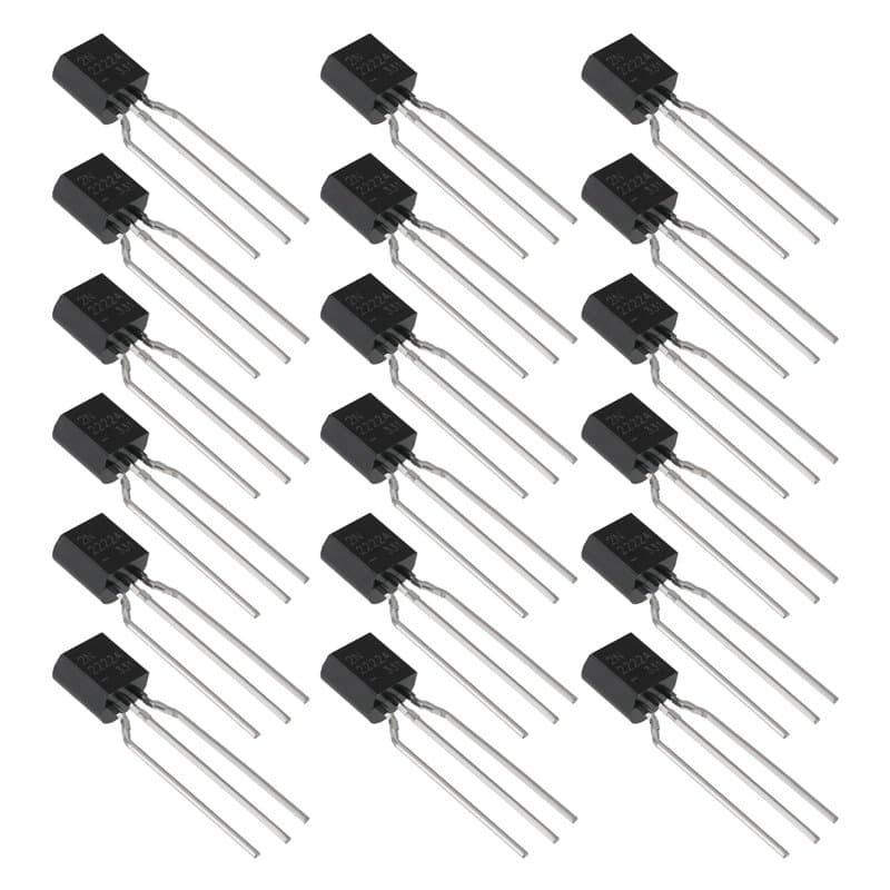 The Lord of the Tools 100pcs Transistors de Puissance Encapsulés en Plastique NPN 2N2222A 2N2222 40 V 0,6 A 0,625 W TO92 Compati