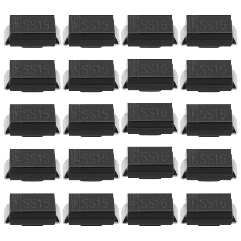 The Lord of the Tools Lot de 40 Diodes Redresseuses à Montage en Surface SS16 SMA Schottky 1 A 60 V 4 X 2 Mm pour Une Rectificat