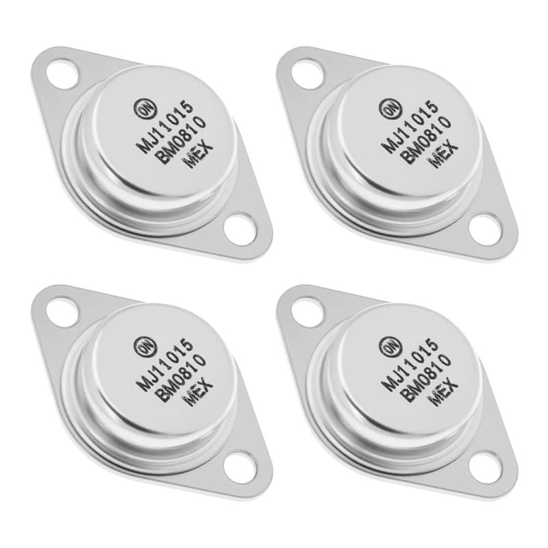 The Lord of the Tools Lot de 4 transistors PNP à 3 120 V 30 A 200 W Pièce de rechange MJ11015 pour amplificateurs de puissance
