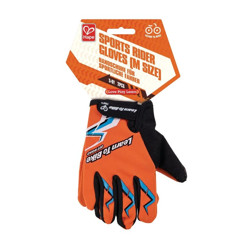 Hape Gants Protection Vélo Taille M - Enfant 3 Ans et Plus - Sangle Ajustable, Fermeture à Crochet, Conception Ergonomique - Rem