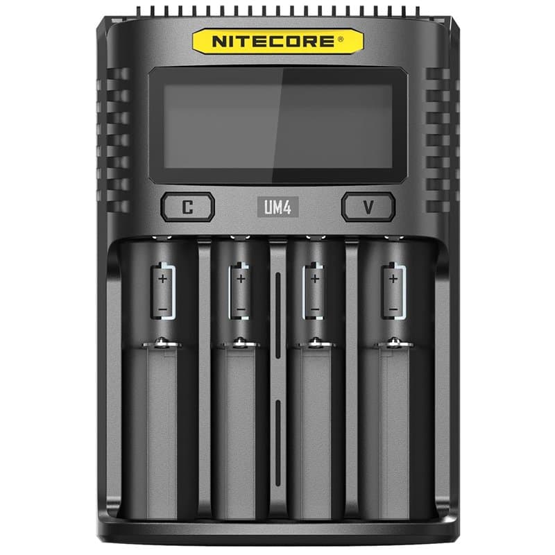 BenQ Nitecore Chargeur Universel UM4 1500mA USB Adulte Unisexe, Noir, L: 159 x l: 107 x H: 41