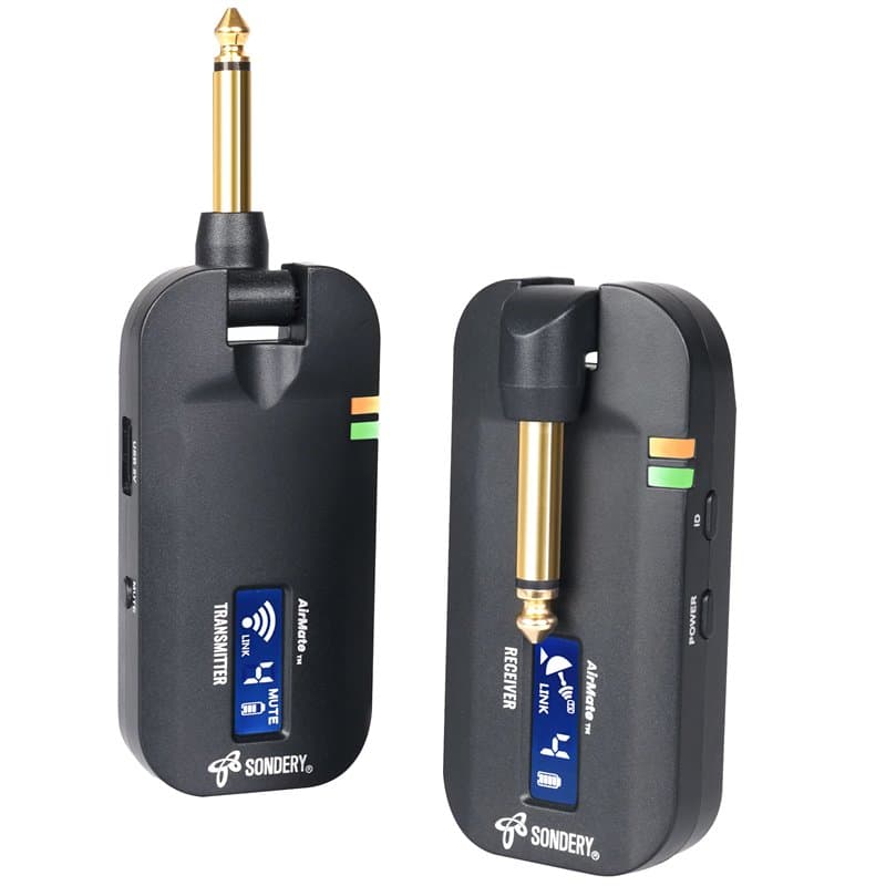 Sondery Sans Fil Guitare Émetteur et Récepteur Guitare 5.8GH Système de Sans Fil Guitar 4 pour Guitare Électrique et Basse Élect