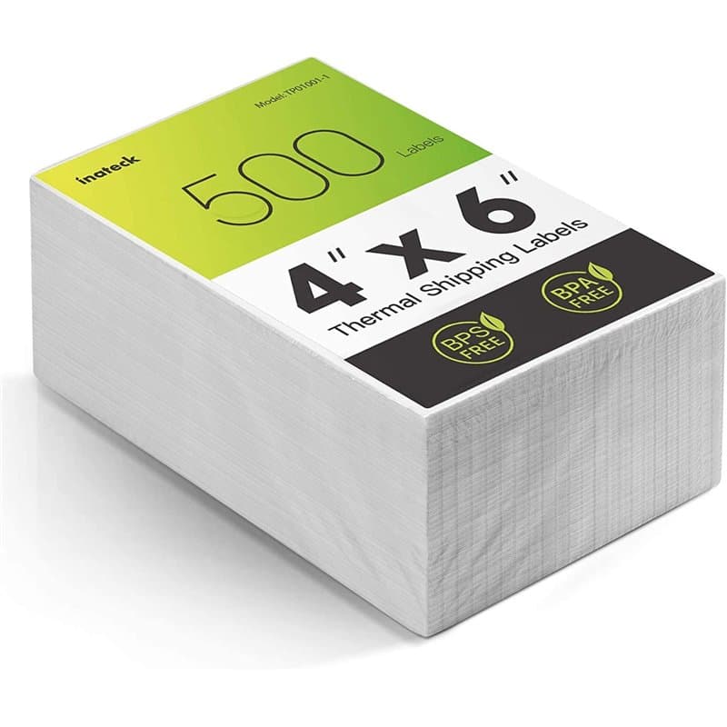 Inateck Étiquette Thermique d’Expédition, 4 x 6 pouces (100 mm x 150 mm), Étanche, Sans BPA/BPS, Carton de 500