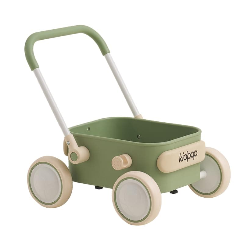 PULA Poussette à roulettes pour bébé de 6 à 12 mois, cadeau d'anniversaire de 1 an, intérieur et extérieur (vert)