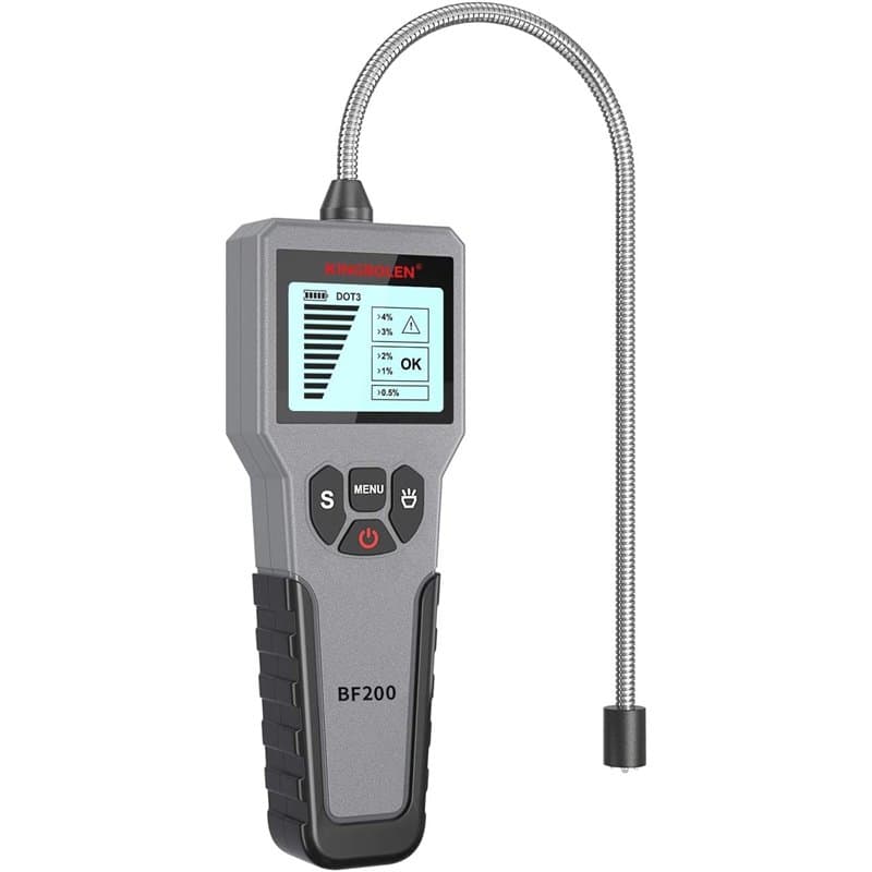 KINGBOLEN Testeur de Liquide de Frein, BF200 détecteur d'inspection de Diagnostic de testeur Huile de Frein pour DOT3 DOT4 DOT5.