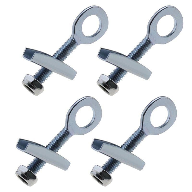 Be In Your Mind Lot de 4 tendeurs de chaîne de 10 mm avec écrous anti-perte en acier argenté pour mini motos, motos, motos, moto