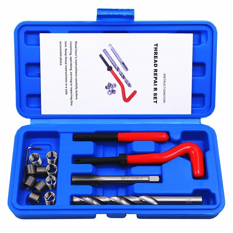 BestsQ kit de réparation de Filetage de Type Helicoil 15 pièces M10x1.0MM