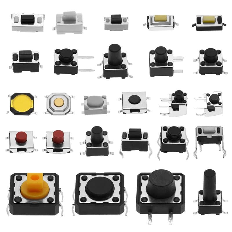 Be In Your Mind 260pcs Micro Interrupteur Tactile Momentané Kit d'assortiment d'interrupteurs à Bouton-poussoir Tactile 26 Valeu
