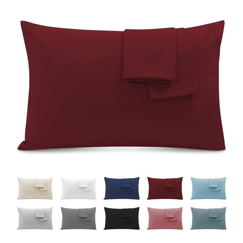 Taie Oreiller 50x70 Lot de 2 en Premium Microfibre - avec Fermeture Éclair Invisible- Housse Coussin Doux, Confortable, Respiran
