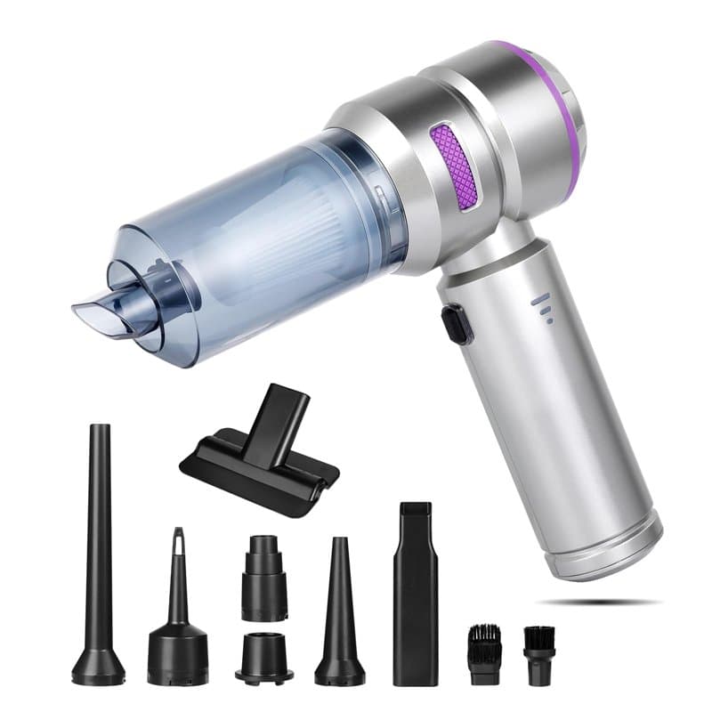 Romon Aspirateur à Main, Aspirateur Voiture Puissant sans Fil 4 in 1 16000PA Mini Aspirateur 3 Vitesses Aspirateur Portable Peti