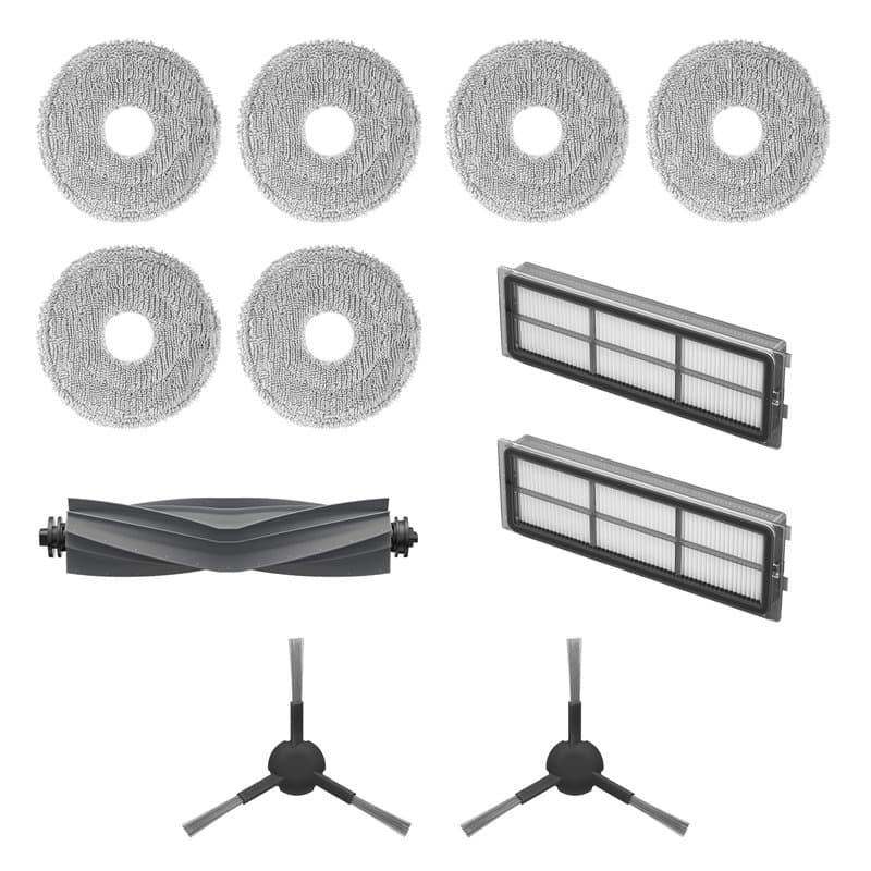 Dreame Kit d'accessoires pour robot L10s Pro Gen2 Comprend 6x balais (3 paires), 2x filtres, 2x brosses latérales, 1x brosse pri