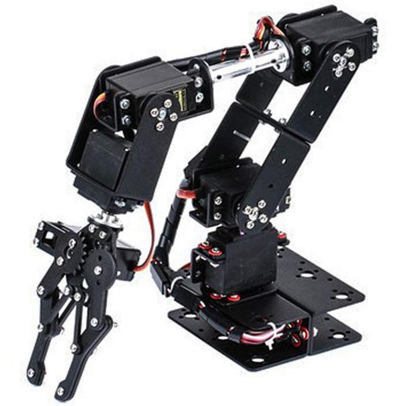 Tatiy Kit de Bras Mécanique de Robot 6DOF, Pince de Programmation Robotique avec 6 Servomoteurs, Pièces de Robot Industriel de M