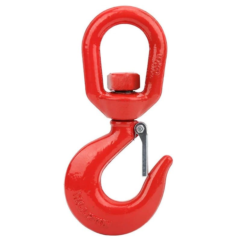 SANON 2T Crochet de levage émerillon, Crochet de Levage Pivotant de 2 Tonnes avec Crochet de Gréement de Grue de Qualité Industr