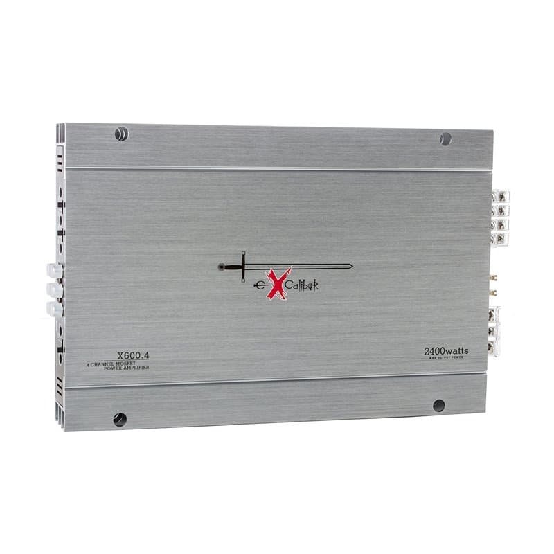 Excalibur X600.4 - Amplificateur Audio Voiture De Puissance 4 Canaux- Autoradio Ampli HiFi Stéréo 4 x 600 Watt ou 2X 180 Watt RM