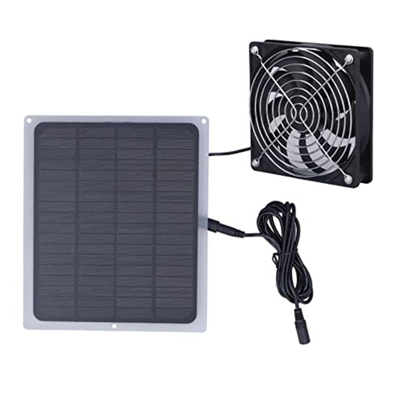 Kit de Ventilateur de Panneau Solaire, Ventilateur Solaire 6W avec Filet de pour Camping, Abri de Jardin, Serre, Maison, Extérie