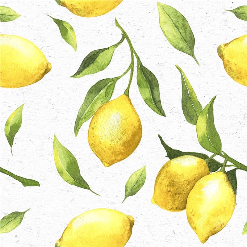Lot de 20 serviettes au citron - Décoration de table - Découpage - Technique de serviette 33 x 33 cm