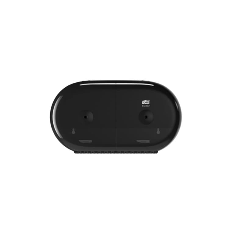 Tork SmartOne® Distributeur murale Mini Double pour papier toilette rouleau noir T9, grande capacité, gamme Elevation, 682008