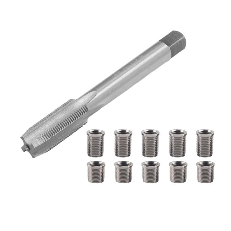 Leopacat Kit De Outils RéParation Bougie D'Allumage, Outil Filetage Inserts Filetés, M10X1.0 Avec Taraud Fileté M12X1.0 Pour RéP