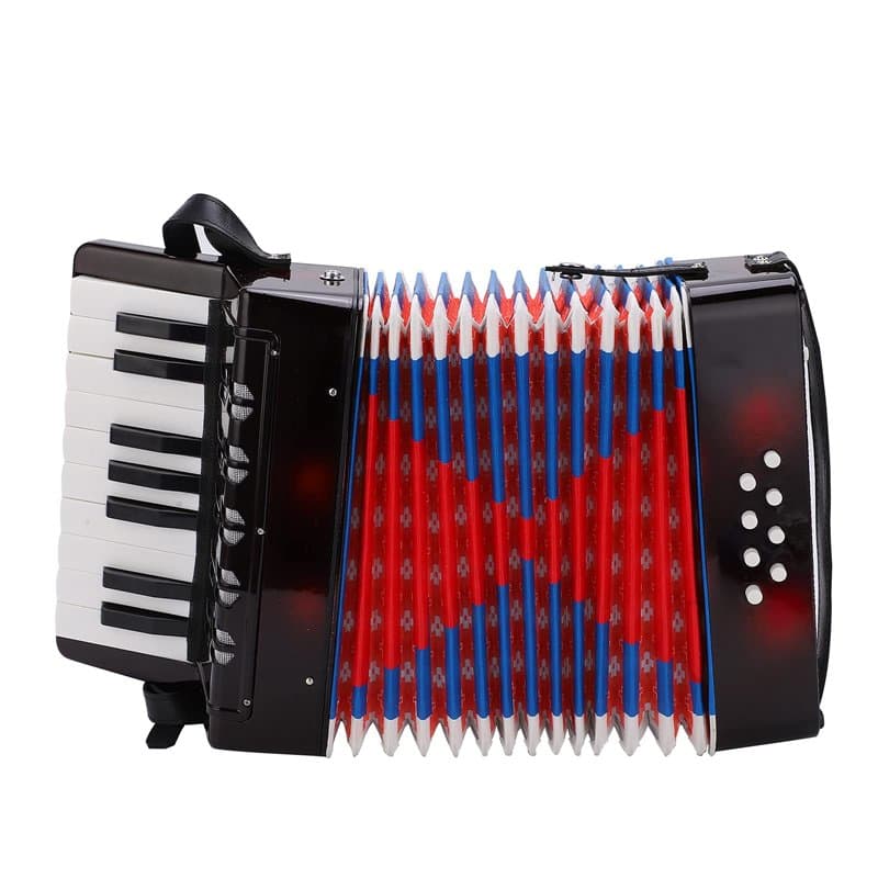 Accordéen, instrument de musique de qualité sonore douce 17 touches et 8 touches de basse facile à jouer pour la maison pour les