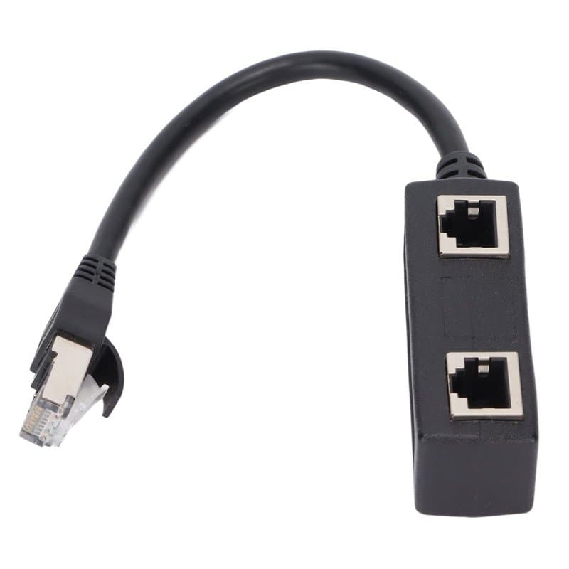 Câble Répartiteur Ethernet RJ45, Adaptateur Répartiteur RJ45 Câble Adaptateur de Commutateur Ethernet 1 à 2 Ports, Câble Adaptat