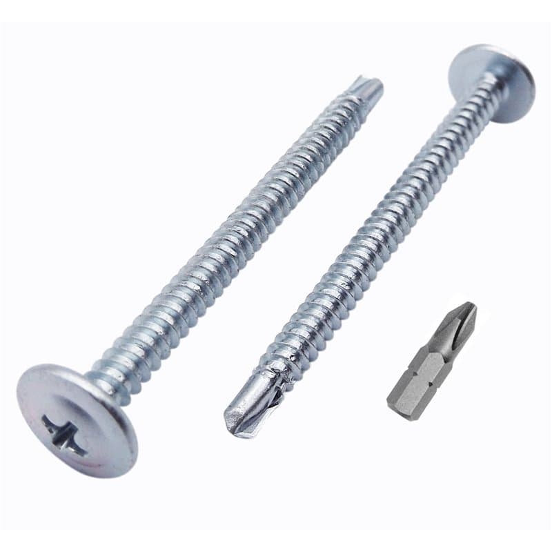 Lot de 60 vis en acier zingué 4,2 x 60 mm, tête de réglage modifiée Phillips, vis à tôle auto-foreuse, vis autotaraudeuse (60, 4