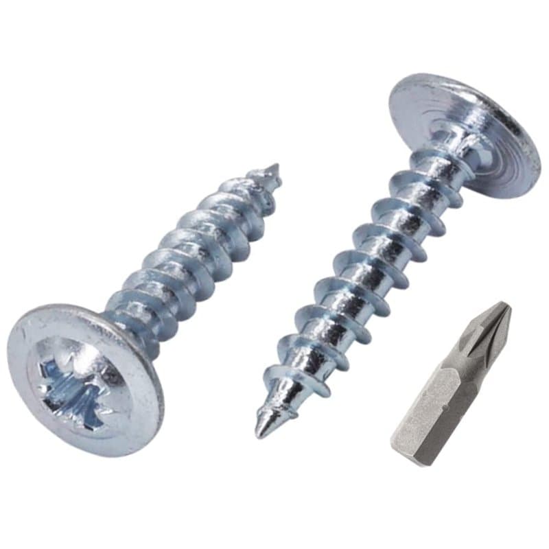 Lot de 250 vis à bois en acier zingué 4,0 x 20 mm, vis en métal, tête bombée modifiée, auto-taraudeuse (250, 4,0 x 20 mm)
