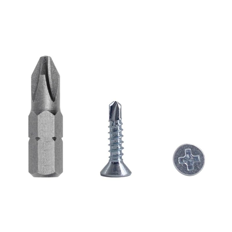 Lot de 100 vis à tôle auto-foreuse DIN 7504 P en acier zingué 3,5 x 16 mm, vis à tôle auto-foreuse (PH cruciforme, tête fraisée