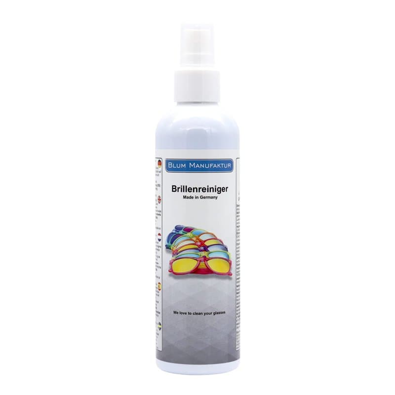 Blum Spray nettoyant pour lunettes 250 ml – Nettoyage sans traces de toutes les lunettes de soleil, aide à la lecture et plus en