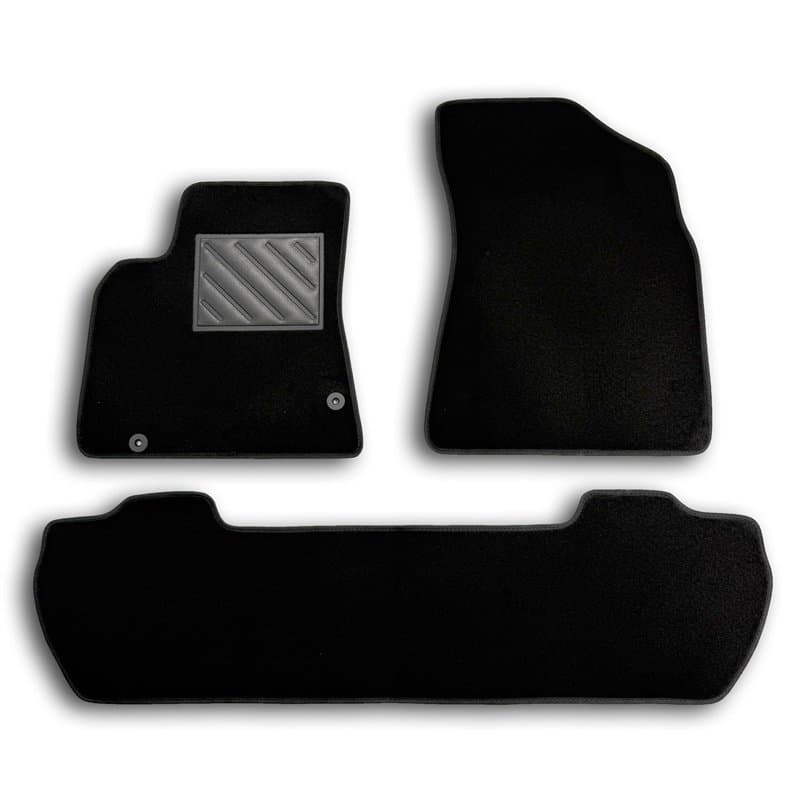 Tapis de Sol sur Mesure pour Peugeot Partner Combispace-Tepee (2008-2018), antidérapants, avec Talonnette en Caoutchouc renforcé