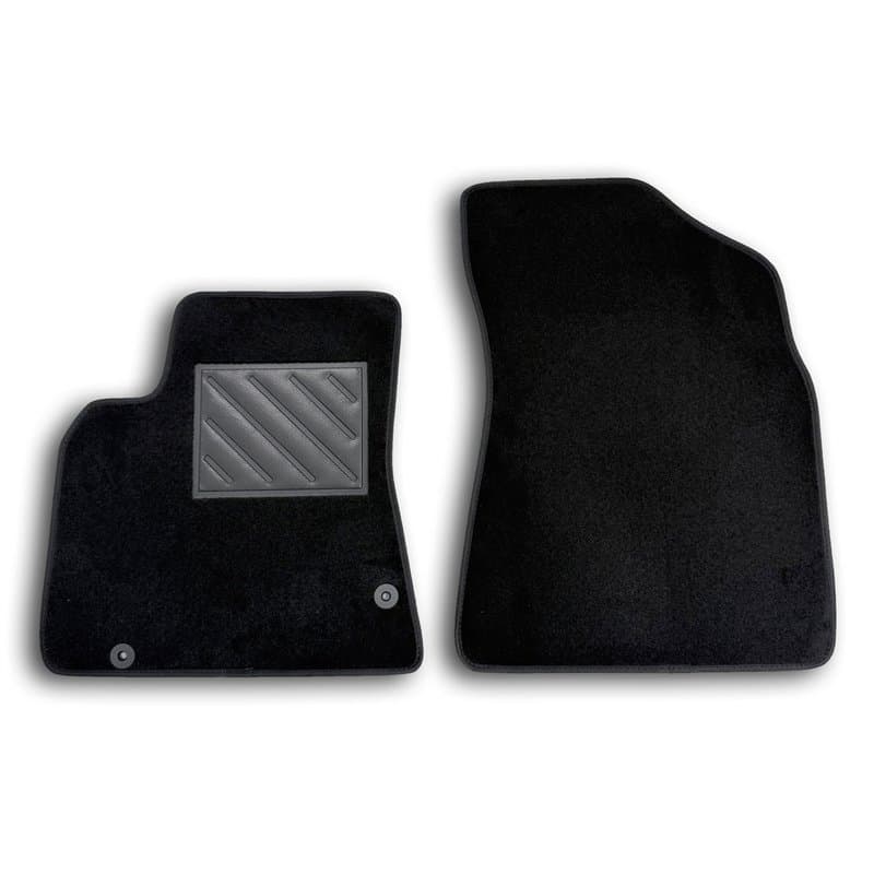 Tapis de Sol pour Peugeot Partner Van 2008-2018 Van 2 pièces sur Mesure, antidérapant, Talonnette en Caoutchouc renforcé, Bouton