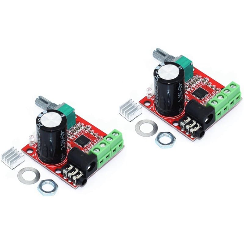 TECNOULAB 2 pièces PAM8610 12 V Mini amplificateur Audio stéréo Hi-FI 2X10 W Double Canal Classe D